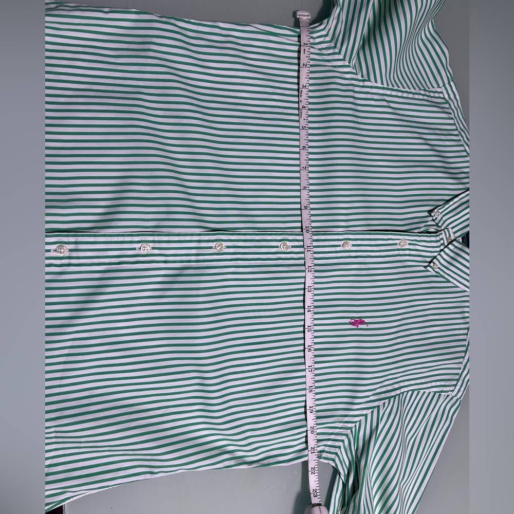Ralph Lauren Green Stripe Button-Down Shirt - Picture 5 of 5